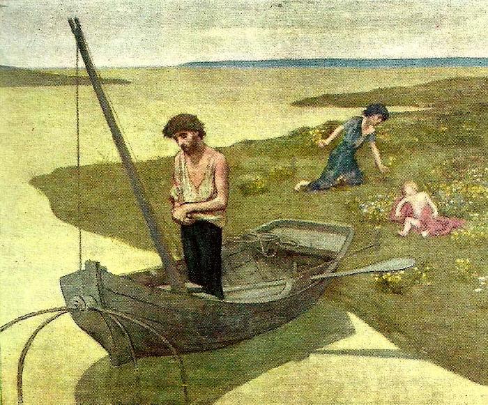 Pierre Puvis de Chavannes den fattige fiskaren oil painting image